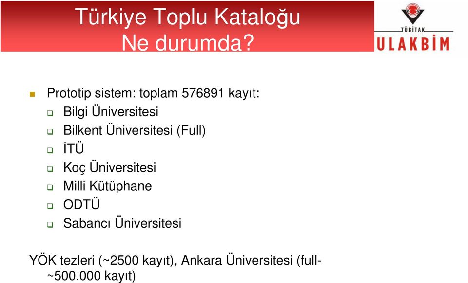 Bilkent Üniversitesi (Full) İTÜ Koç Üniversitesi Milli