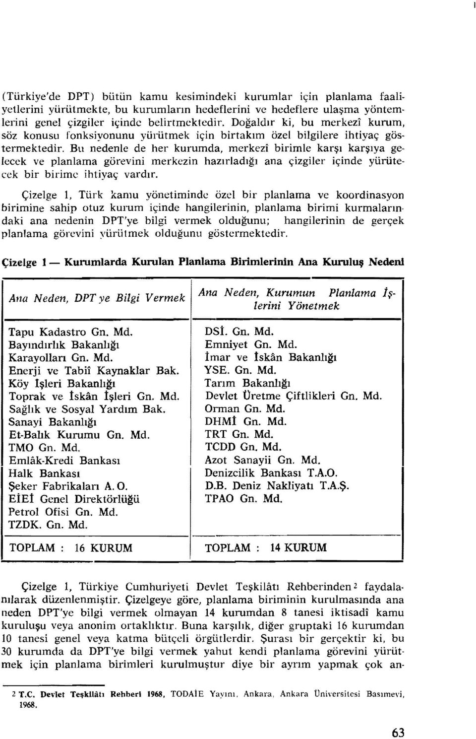 Bu nedenle de her kurumda, merkez brmle karşı karşıya gelecek ve planlama görevn merkezn hazırladığı ana çzgler çnde yürütecek br brme htyaç vardır.