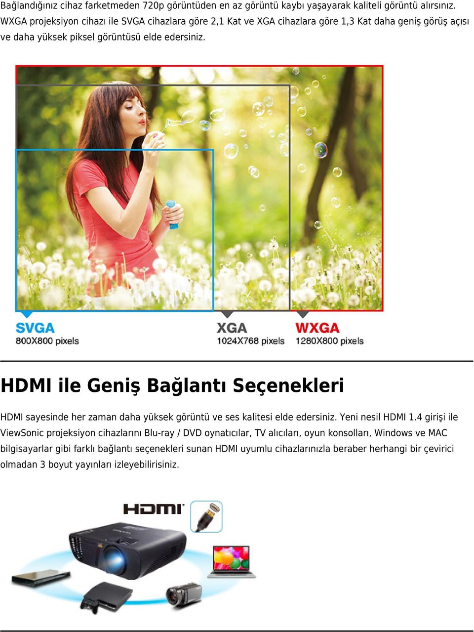 HDMI ile Geniş Bağlantı Seçenekleri HDMI sayesinde her zaman daha yüksek görüntü ve ses kalitesi elde edersiniz. Yeni nesil HDMI 1.