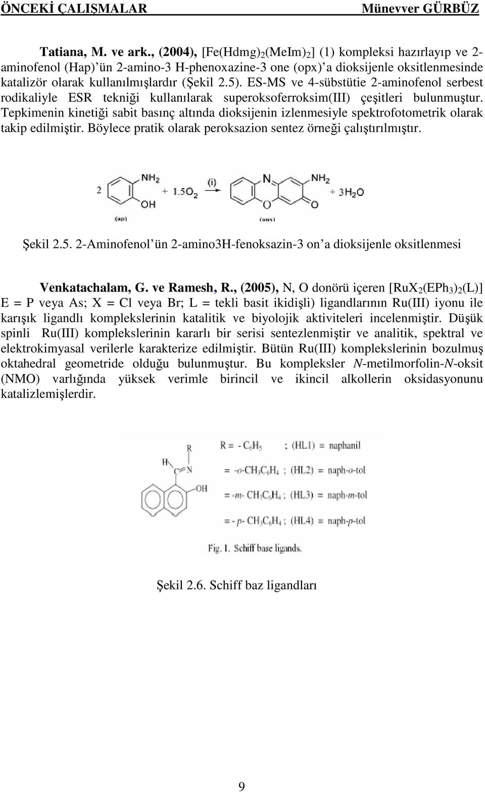 ES-MS ve 4-sübstütie 2-aminofenol serbest rodikaliyle ESR tekniği kullanılarak superoksoferroksim(iii) çeşitleri bulunmuştur.