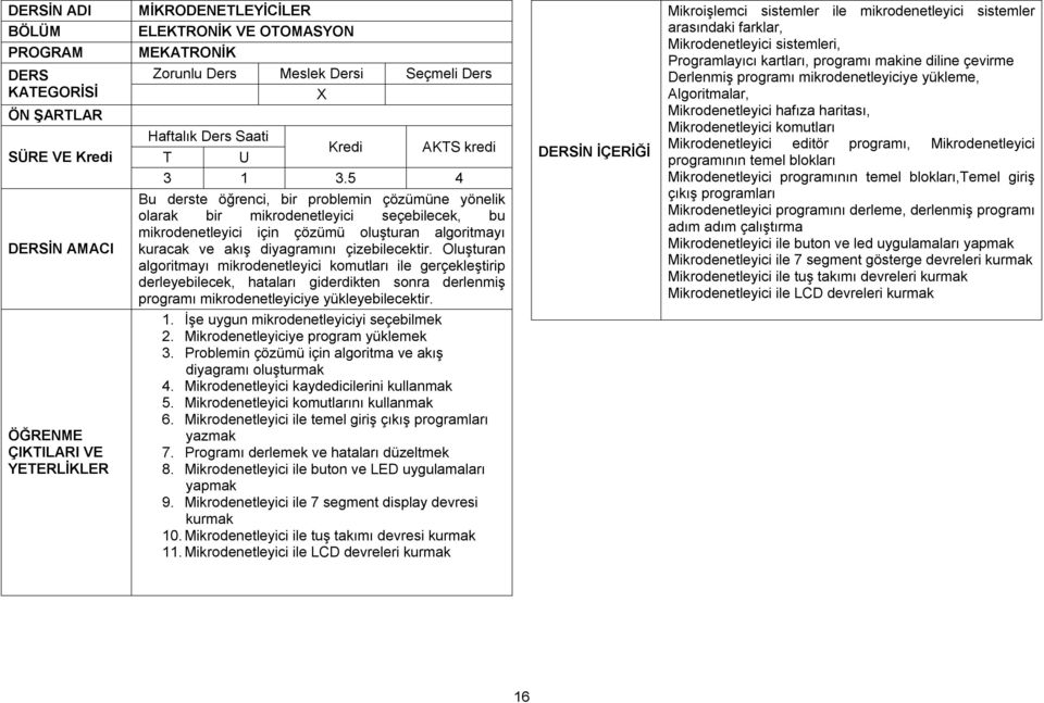 Oluşturan algoritmayı mikrodenetleyici komutları ile gerçekleştirip derleyebilecek, hataları giderdikten sonra derlenmiş programı mikrodenetleyiciye yükleyebilecektir.