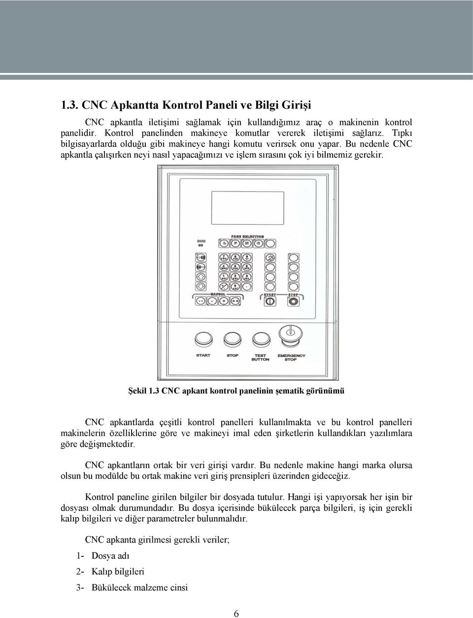 3 CNC apkant kontrol panelinin şematik görünümü CNC apkantlarda çeşitli kontrol panelleri kullanılmakta ve bu kontrol panelleri makinelerin özelliklerine göre ve makineyi imal eden şirketlerin