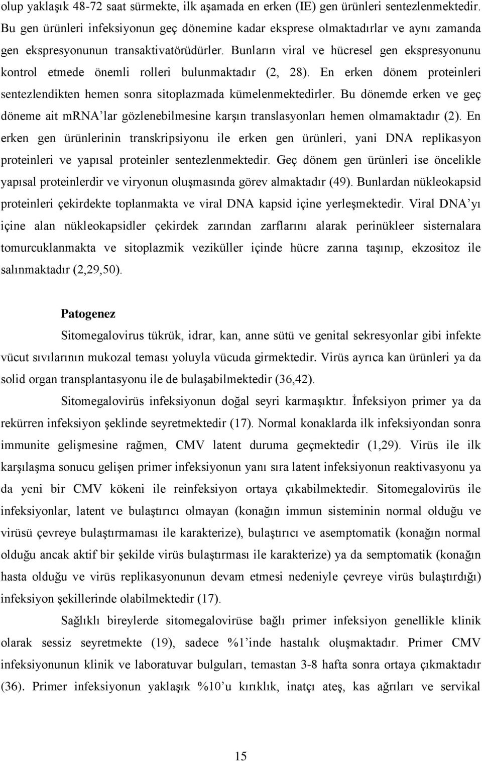 Bunların viral ve hücresel gen ekspresyonunu kontrol etmede önemli rolleri bulunmaktadır (2, 28). En erken dönem proteinleri sentezlendikten hemen sonra sitoplazmada kümelenmektedirler.