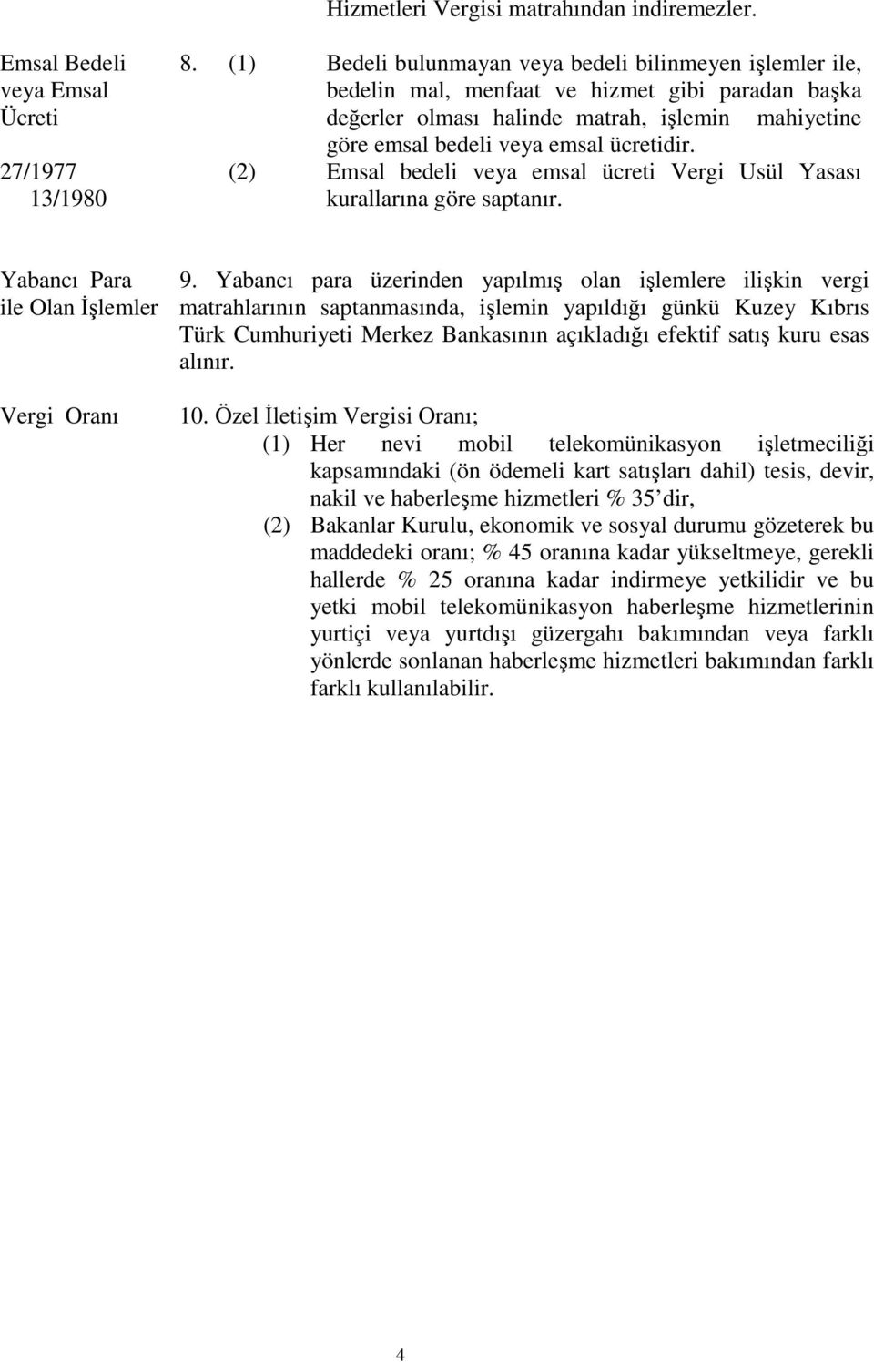 (2) Emsal bedeli veya emsal ücreti Vergi Usül Yasası kurallarına göre saptanır. Yabancı Para ile Olan İşlemler Vergi Oranı 9.