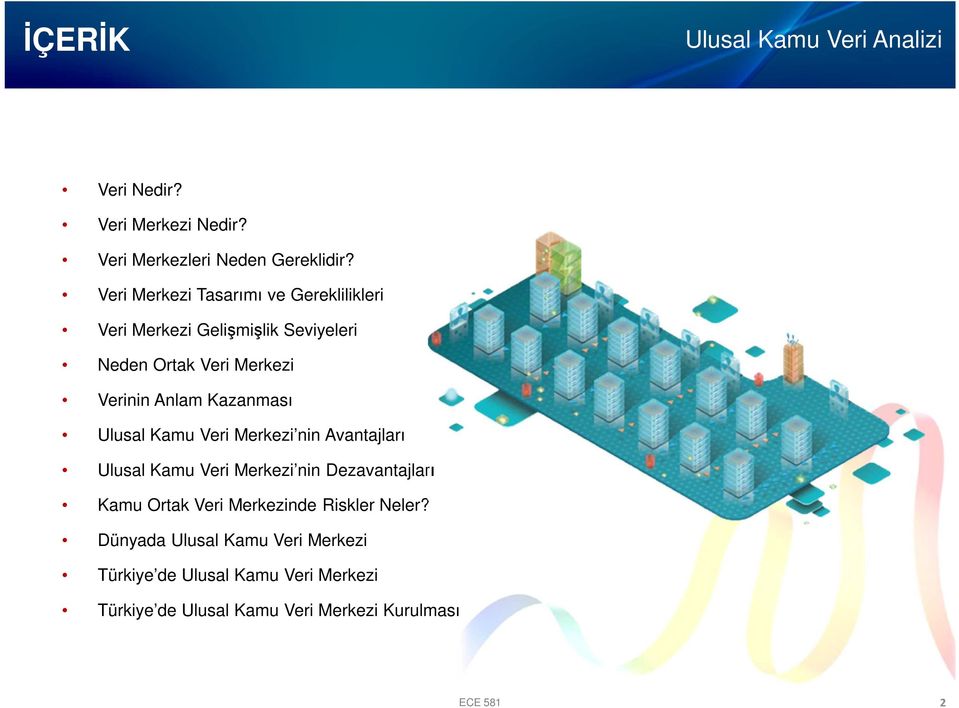 Anlam Kazanması Ulusal Kamu Veri Merkezi nin Avantajları Ulusal Kamu Veri Merkezi nin Dezavantajları Kamu Ortak