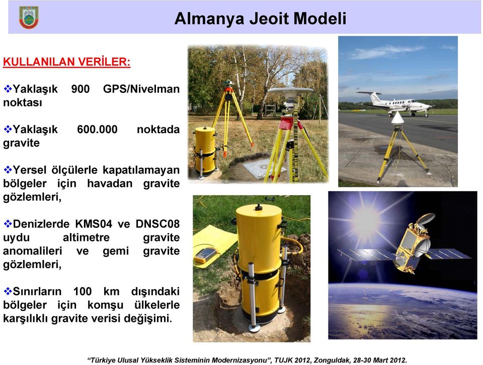 gözlemleri, Denizlerde KMS04 ve DNSC08 uydu altimetre gravite anomalileri ve gemi gravite