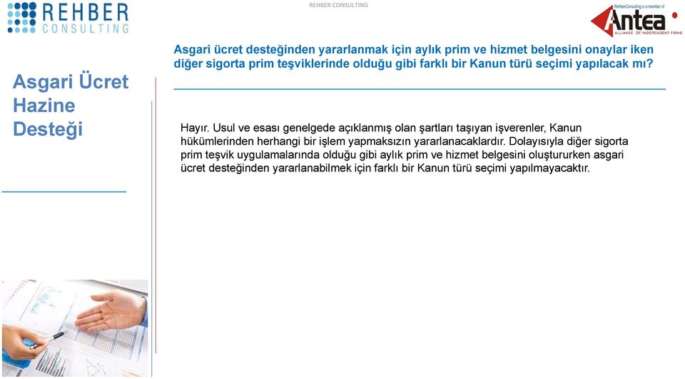 Usul ve esası genelgede açıklanmış olan şartları taşıyan işverenler, Kanun hükümlerinden herhangi bir işlem yapmaksızın