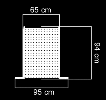 KARE PLATFORM Platform min.115 cm x 115 cm x 8 cm ebatlarında ve min. 2 mm.