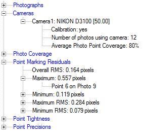 201 Şekil 3. Kalibrasyon gridi Şekil 4. Kalibrasyon raporu görüntüsü 3.2.Fotoğraf Çekimi Fotoğraf çekimi aşamasında ilk olarak Nikon D3100 fotoğraf makinesi ve AF-S DX NIKKOR 18-55 mm 1:3.5-5.