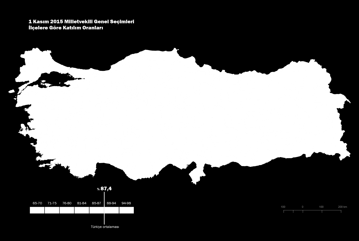 Katılım oranı değişmedi ancak katılmayanların adresi değişti Seçime katılım Türkiye genelinde 5 ay önceki seçimlere göre 1,1 puan arttı.