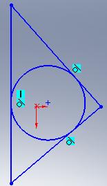 Örnek 1-) Line ile serbest ölçülerde bir üçgen çizelim. 2-) Perimeter Circle çalıştırarak üç noktaya teğet geçecek şekilde seçerek çizimi oluşturalım.