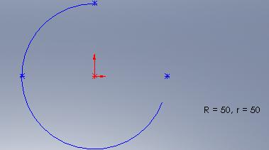 2-)For Construction: Çek atılıp aktif hale getirildiğinde yardımcı çizgiye (Center Line) dönüşür. 3-)Parameters: Eliptik (iki ucu açık) yay çizmek için parametre ayarlarının yapıldığı bölümdür.