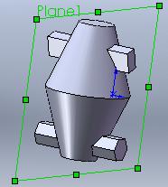 Solidworks Ders Notları 40 9-)Direction 1 böümünde mid Plane seçilir 80 mm kalınlık verilir işlem tamamlanır. Örnek 4: Aşağıda verilen ölçülerle extruded Boss/Base komutunu kullanarak çiziniz.