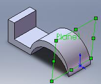 Örnek 2: Paralel Plane at Points ile herhangi bir düzleme paralel ve bu düzlemin dışındaki bir noktadan geçen düzlem oluşturan çalışma hazırlayalım. 1-)Top plane, Normal To seçilir.