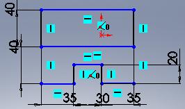 Solidworks Ders Notları 48 1-)Top plane, Normal To seçilir ve aşağıdaki ölçülerde şekil çizilir. 2-)Extruded Boss/Base Çalıştırılır ve yükseklik değerleri girilir.