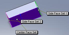 Solidworks Ders Notları 71 - - 5-)Face fillet seçilir, Face set 1 alanı işaretlenir ve birinci yüzey seçilir. 6-)Face set 2alanı işaretlenir, ikinci yüzey seçilir.