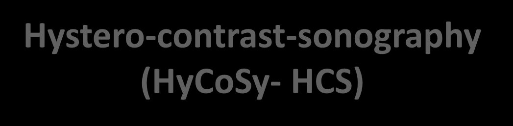 Hystero-contrast-sonography (HyCoSy- HCS) Sensitivite ve spesifitesi, PPV ve NPV, HSG ile benzer, Agrı, HSG ile benzer Dijkman et al., 2000; Stacey et al.