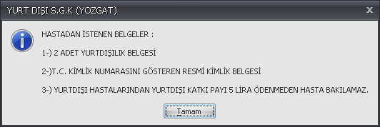 Resim 19. Anlaşmalı Kurum Kart Açma Hastanın gideceği tedavi servisi, poliklinik doktoru seçilerek kaydet butonuna tıklanır.