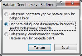 POSTALAR/Sonuçların Önizlenmesini Görüntüle Otomatik Hata Denetimi Yap Adres ve