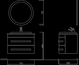 ÜRÜN TANITIMI En Derinlik H Alt Modül + Seramik Lavabo 76 55 68 Aynalı Üst