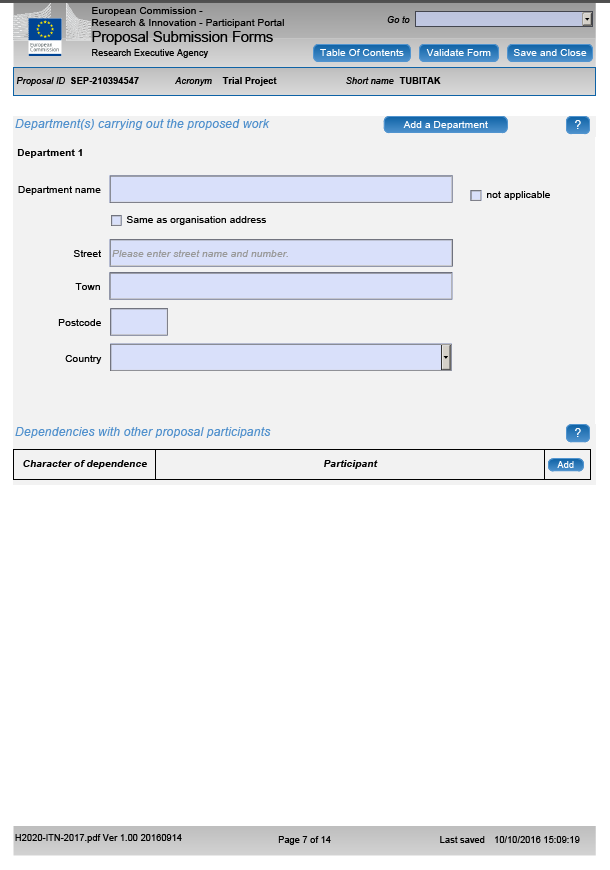 Proje koordinatör kuruluşunda projeyi