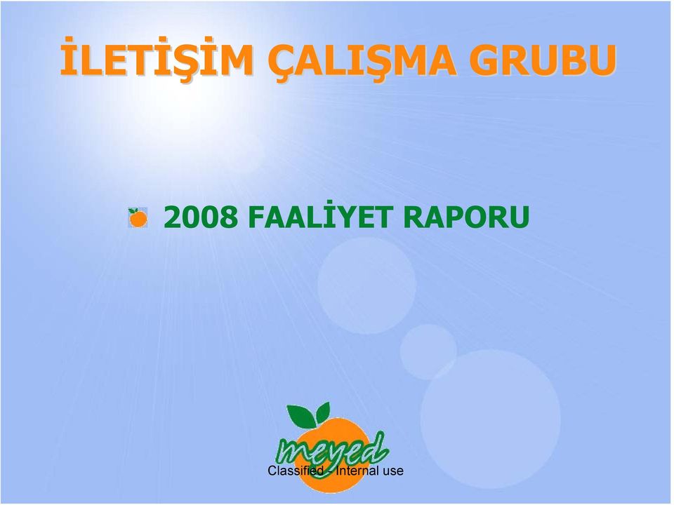 FAALİYET RAPORU