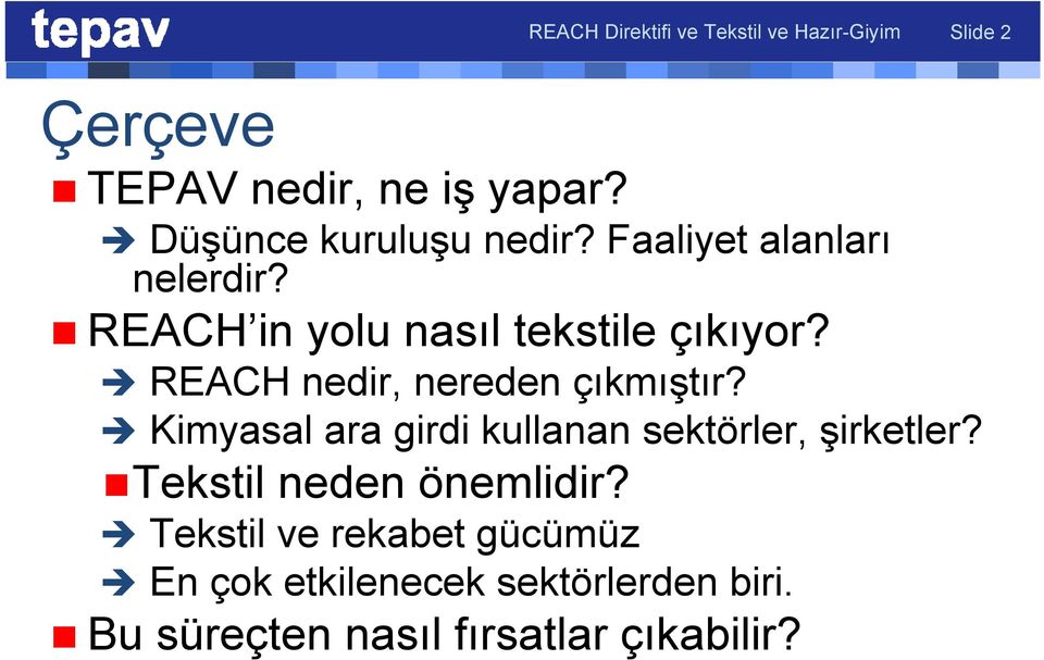 REACH in yolu nasıl tekstile çıkıyor? REACH nedir, nereden çıkmıştır?