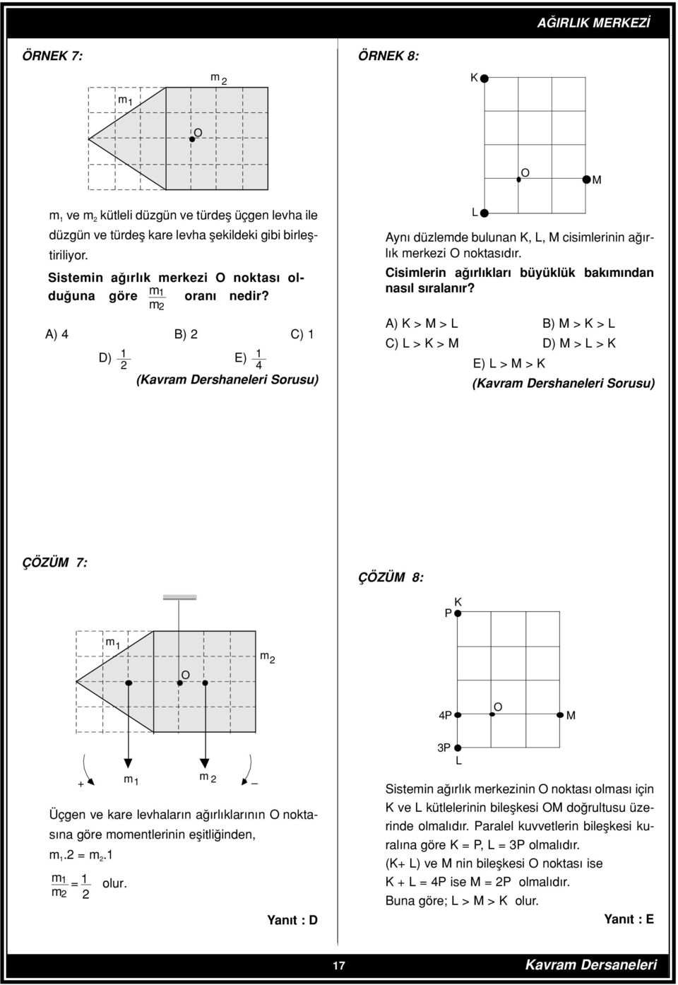 Cisimlerin a rl klar büyüklük bak m ndan nas l s ralan r?