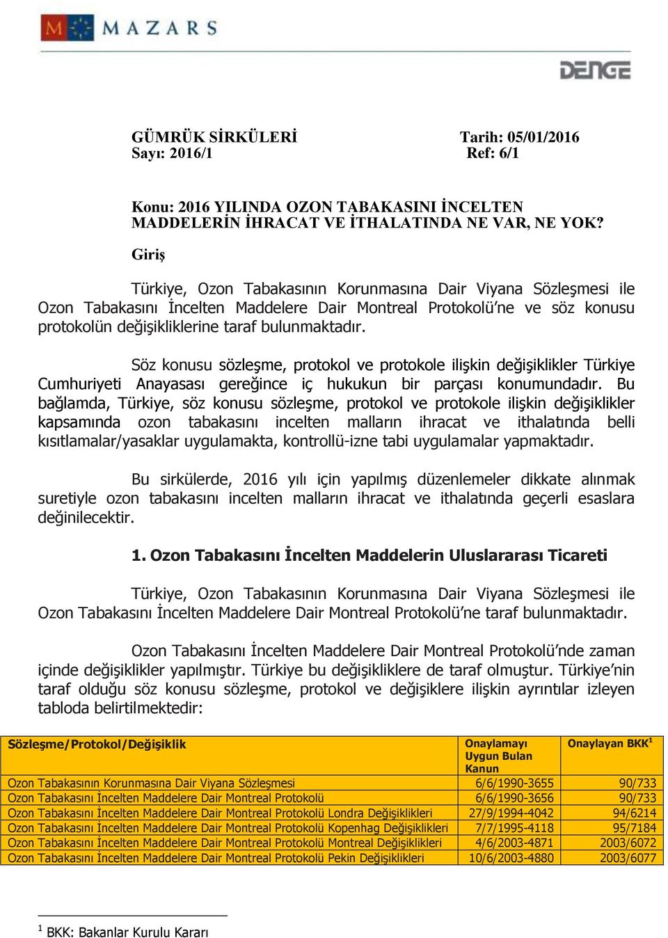 Söz konusu sözleşme, protokol ve protokole ilişkin değişiklikler Türkiye Cumhuriyeti Anayasası gereğince iç hukukun bir parçası konumundadır.