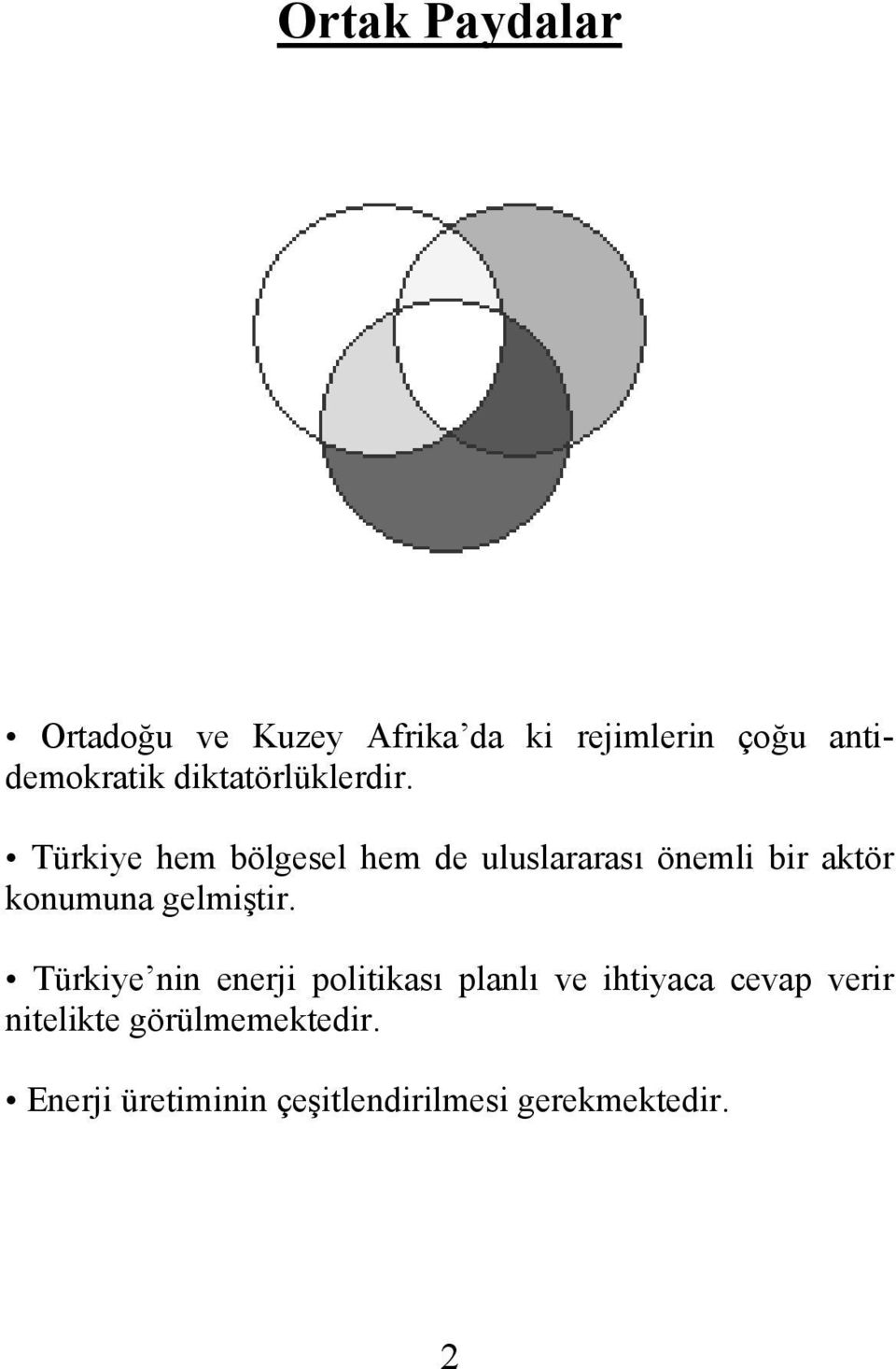 Türkiye hem bölgesel hem de uluslararası önemli bir aktör konumuna gelmiştir.