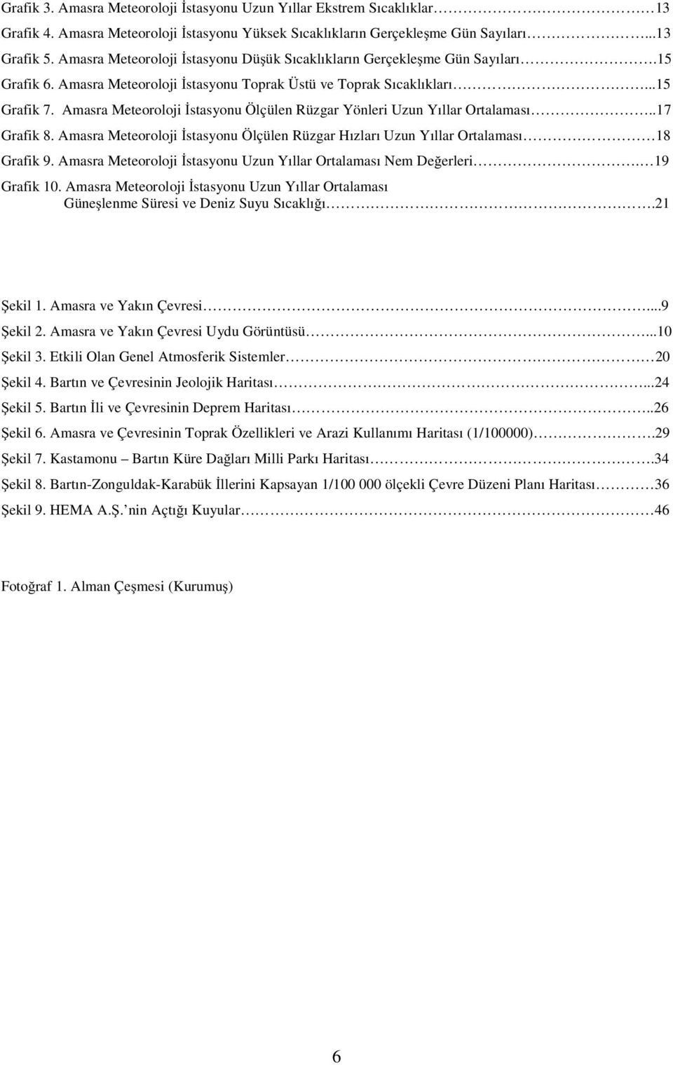 Uzun Yıllar Ortalaması Nem De erleri. 19 Grafik 1. Uzun Yıllar Ortalaması Güne lenme Süresi ve Deniz Suyu Sıcaklı ı.21 ekil 1. Amasra ve Yakın Çevresi...9 ekil 2.