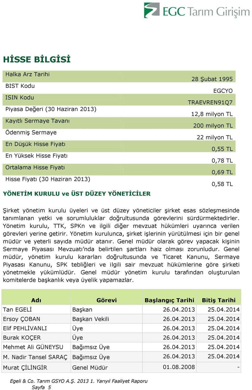 üyeleri ve üst düzey yöneticiler şirket esas sözleşmesinde tanımlanan yetki ve sorumluluklar doğrultusunda görevlerini sürdürmektedirler.