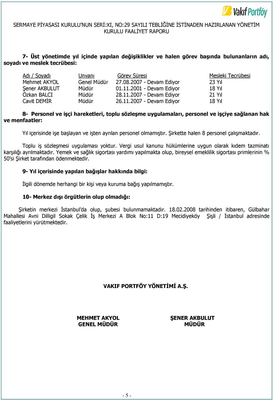 2001 - Devam Ediyor 18 Yıl Özkan BALCI Müdür 28.11.