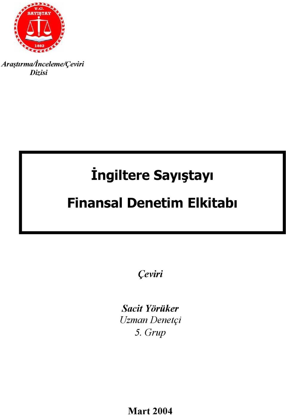 Denetim Elkitabı Çeviri Sacit