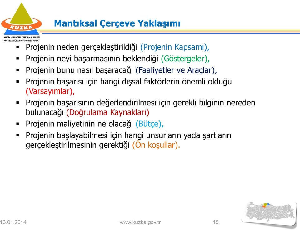 Projenin başarısının değerlendirilmesi için gerekli bilginin nereden bulunacağı (Doğrulama Kaynakları) Projenin maliyetinin ne olacağı