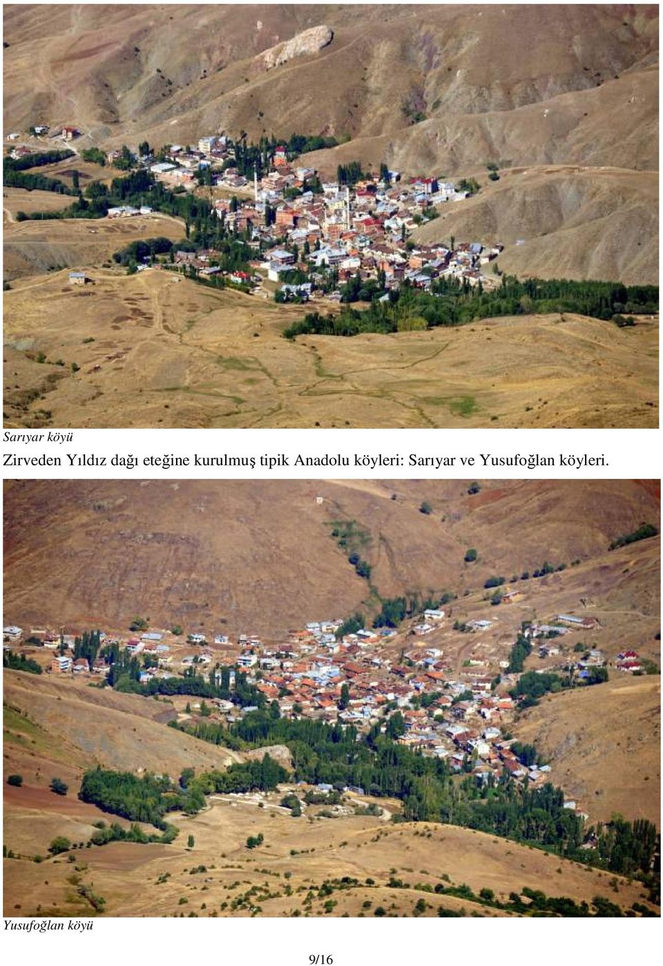 Anadolu köyleri: Sarıyar ve