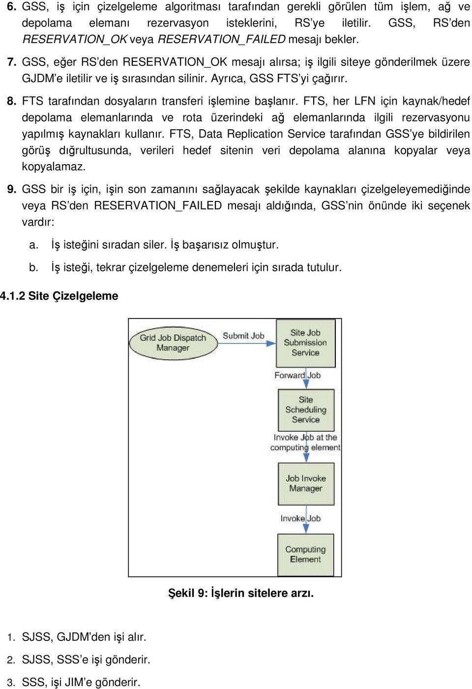 Ayrıca, GSS FTS yi çağırır. 8. FTS tarafından dsyaların transferi işlemine başlanır.