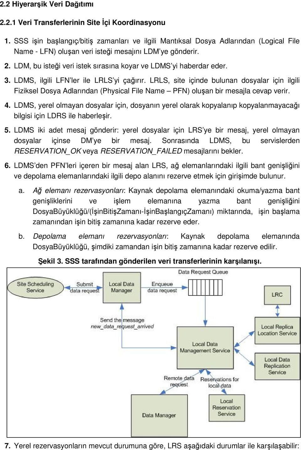 LDM, bu isteği veri istek sırasına kyar ve LDMS yi haberdar eder. 3. LDMS, ilgili LFN ler ile LRLS yi çağırır.