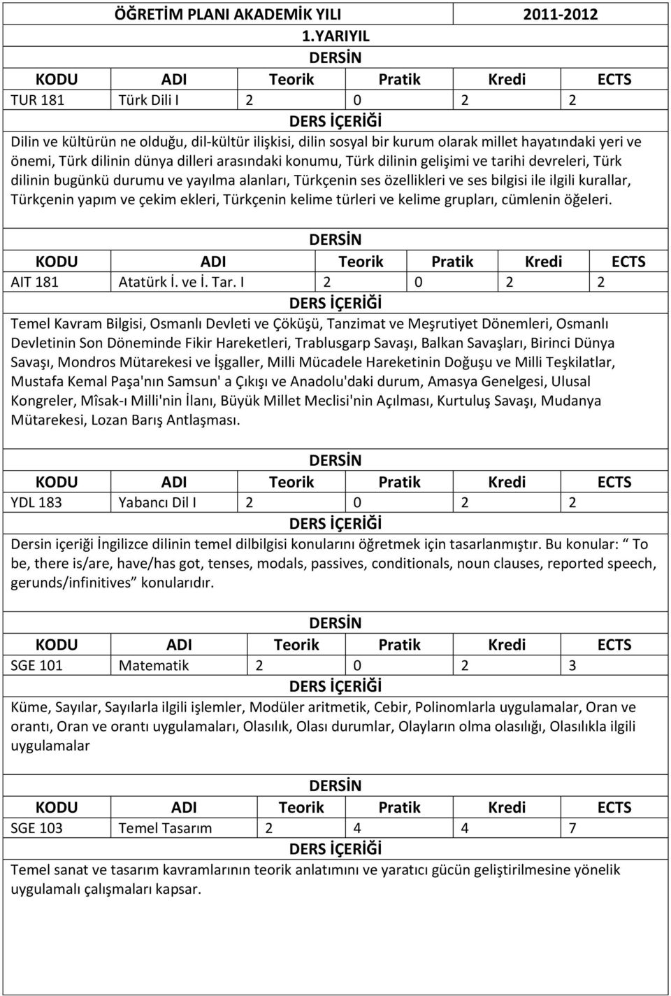 Türk dilinin gelişimi ve tarihi devreleri, Türk dilinin bugünkü durumu ve yayılma alanları, Türkçenin ses özellikleri ve ses bilgisi ile ilgili kurallar, Türkçenin yapım ve çekim ekleri, Türkçenin