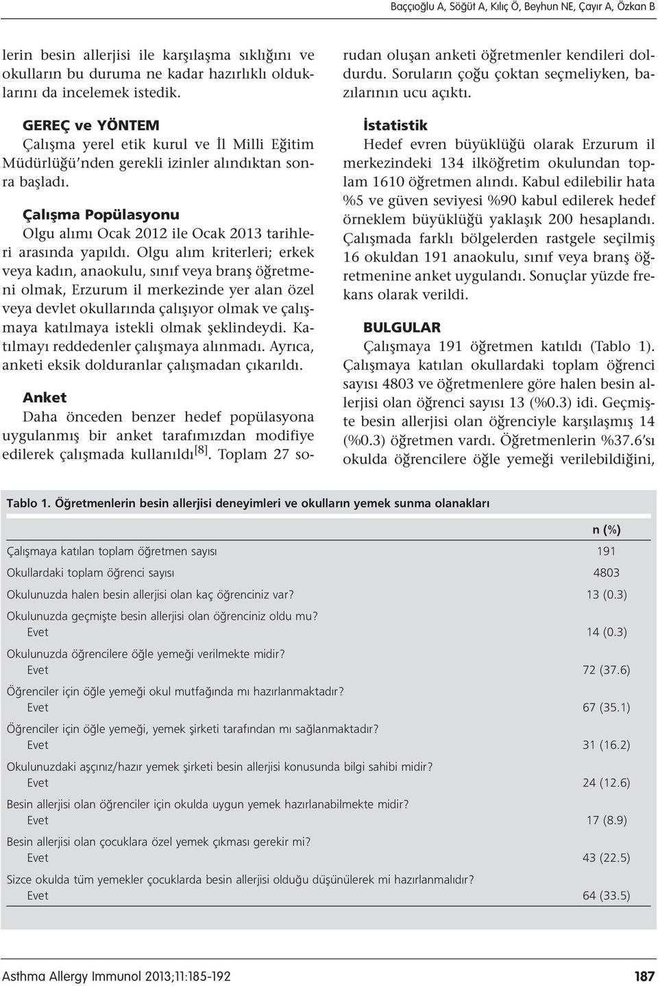 Olgu alım kriterleri; erkek veya kadın, anaokulu, sınıf veya branş öğretmeni olmak, Erzurum il merkezinde yer alan özel veya devlet okullarında çalışıyor olmak ve çalışmaya katılmaya istekli olmak