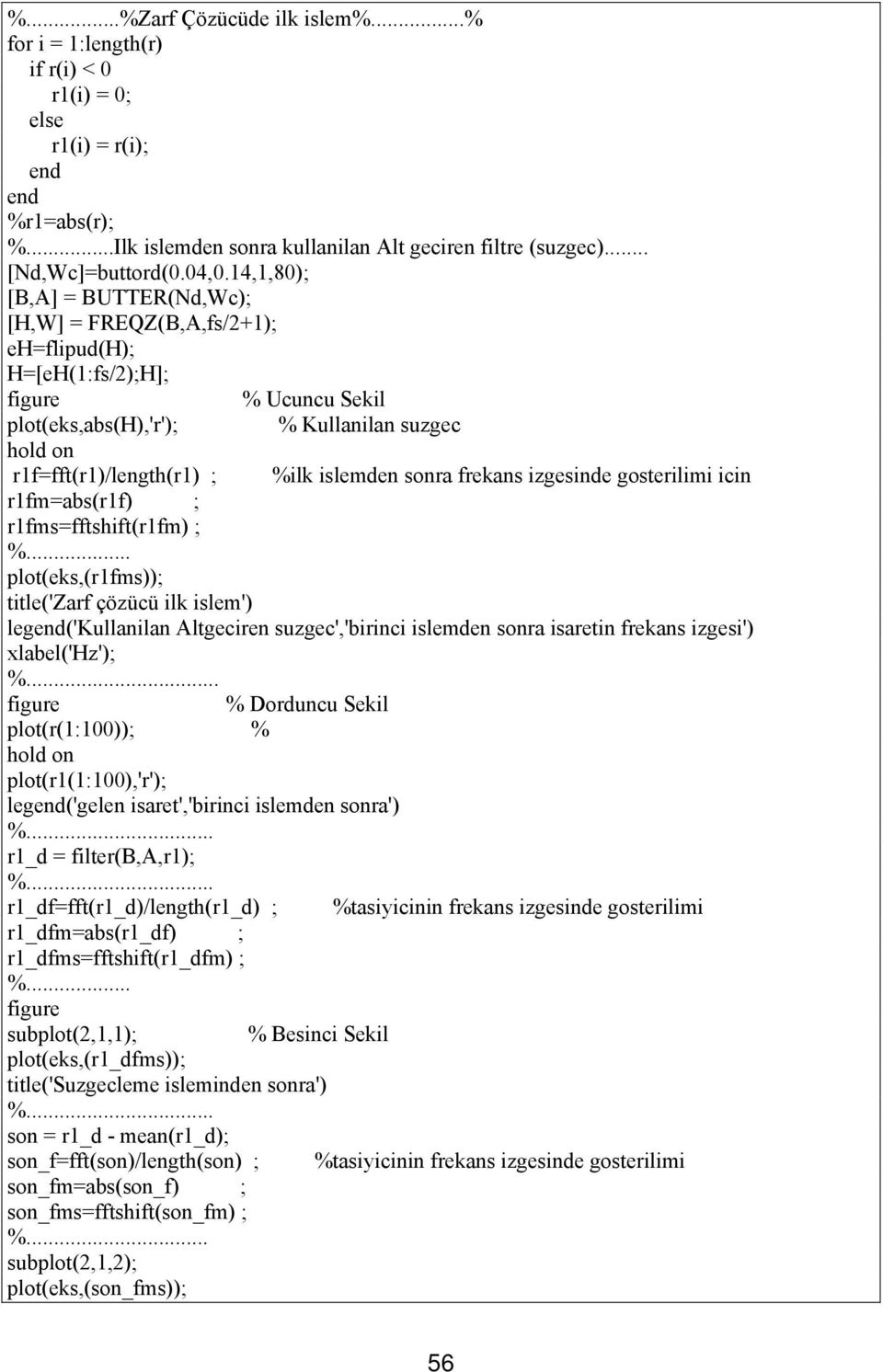 izgesinde gosterilimi iin r1fm=abs(r1f) ; r1fms=fftshift(r1fm) ; %.