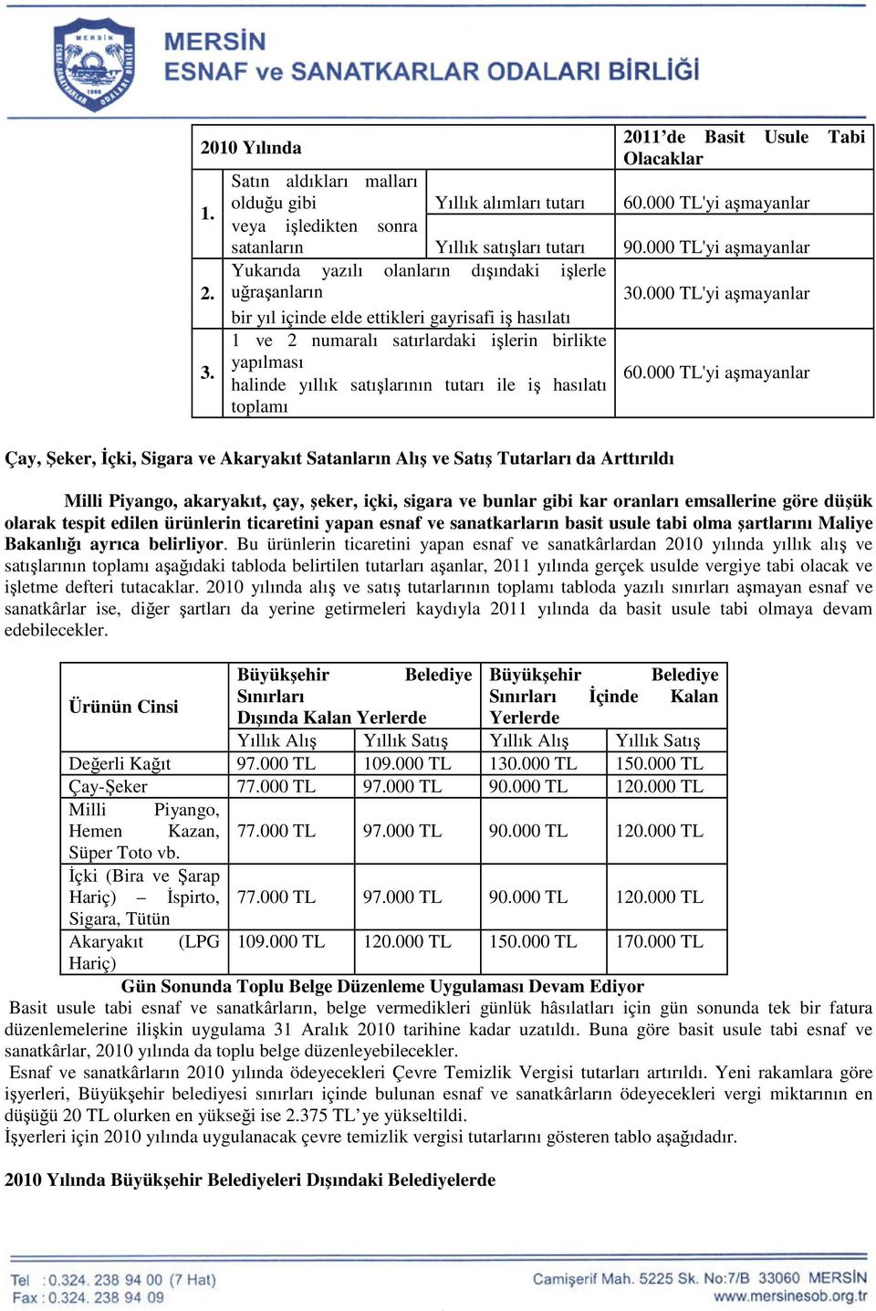 1 ve 2 numaralı satırlardaki işlerin birlikte yapılması halinde yıllık satışlarının tutarı ile iş hasılatı 60.