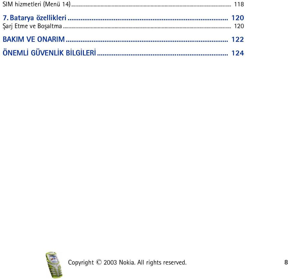 .. 120 BAKIM VE ONARIM.