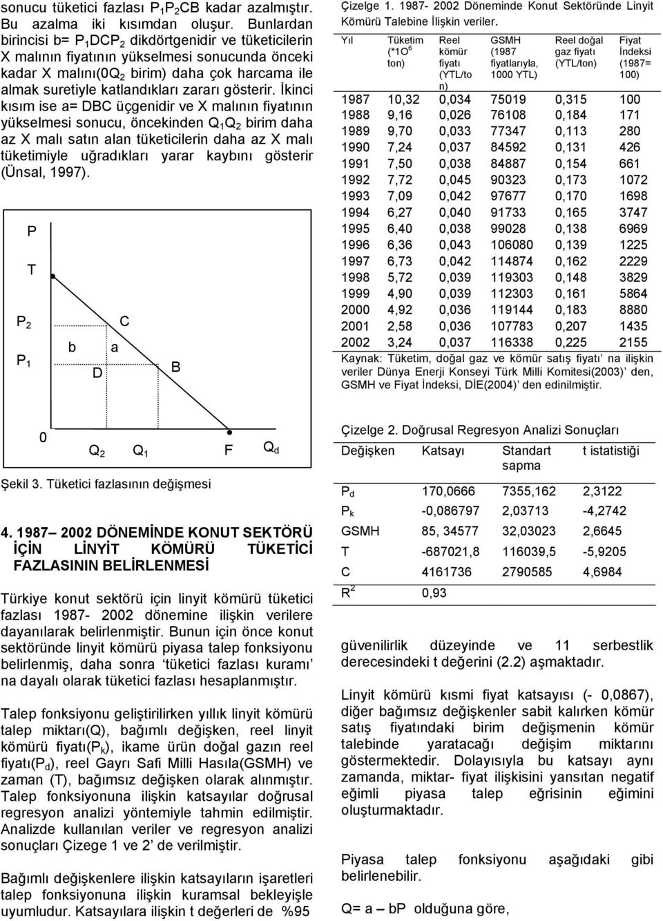 İkinci kısım ise a= DBC üçgeniir ve X malının fiyatının yükselmesi sonucu, öncekinen Q 1 Q 2 birim aha az X malı satın alan tüketicilerin aha az X malı tüketimiyle uğraıkları yarar kaybını gösterir