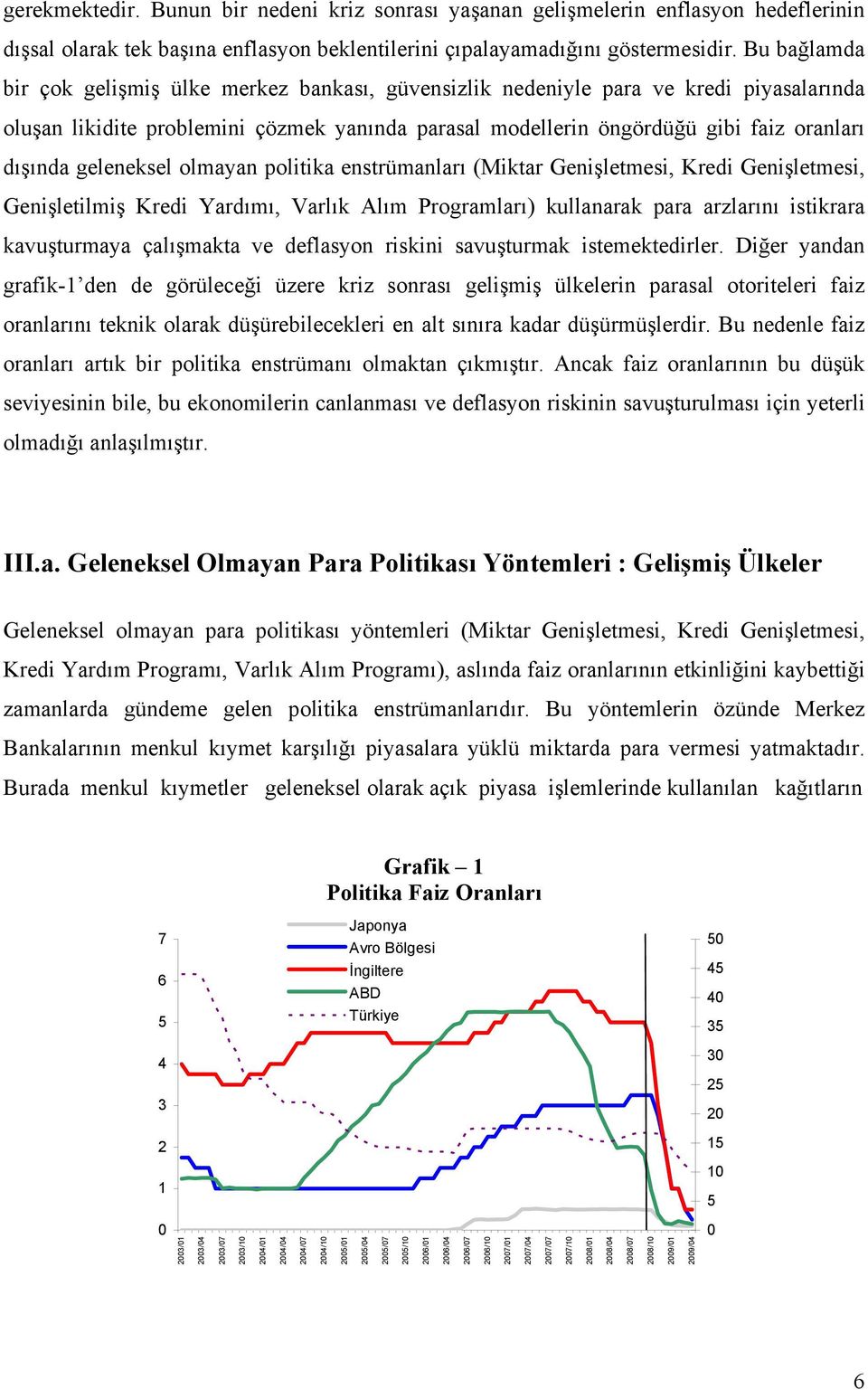 geleneksel olmayan poliika ensrümanları (Mikar Genişlemesi, Kredi Genişlemesi, Genişleilmiş Kredi Yardımı, Varlık Alım Programları) kullanarak para arzlarını isikrara kavuşurmaya çalışmaka ve