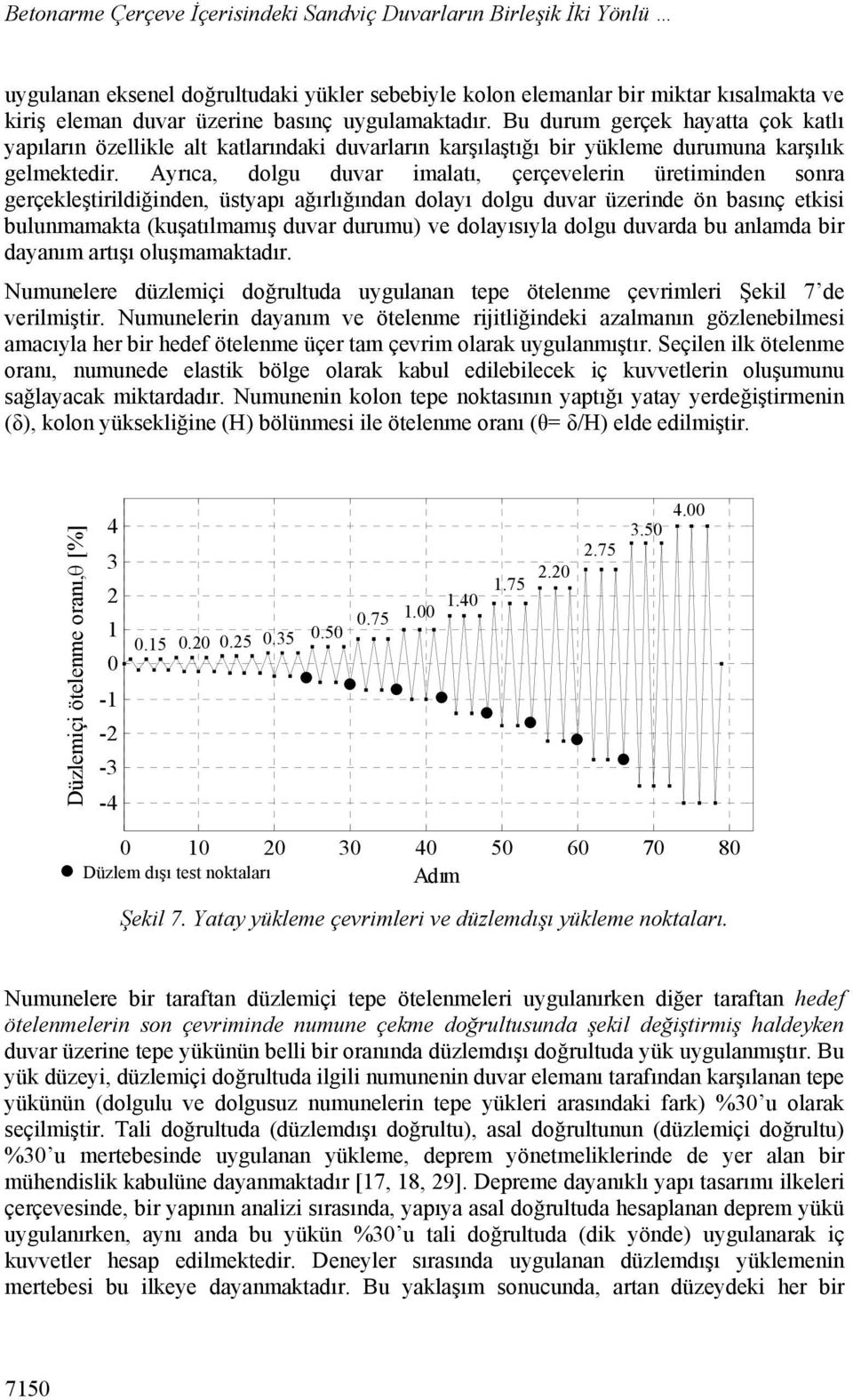 Ayrıca, dolgu duvar imalatı, çerçevelerin üretiminden sonra gerçekleştirildiğinden, üstyapı ağırlığından dolayı dolgu duvar üzerinde ön basınç etkisi bulunmamakta (kuşatılmamış duvar durumu) ve