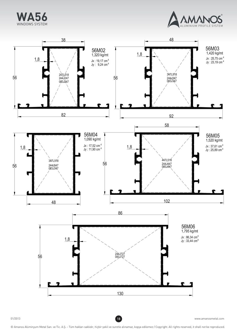 4 Jy : 11,90 cm 4 1,8 M05 1,520 kg/mt Jx : 37,61 cm 4 Jy : 25,89 cm 4 347L518 244J347 083J347 447L518