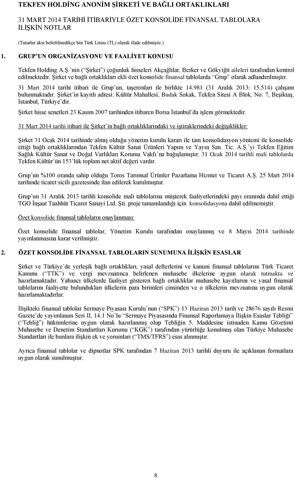 514) çalışanı bulunmaktadır. Şirket in kayıtlı adresi: Kültür Mahallesi, Budak Sokak, Tekfen Sitesi A Blok, No: 7, Beşiktaş, İstanbul, Türkiye dir.