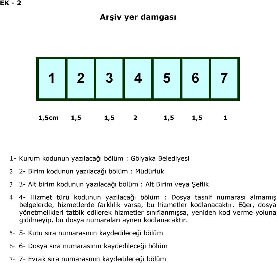 hizmetlerde farklılık varsa, bu hizmetler kodlanacaktır.