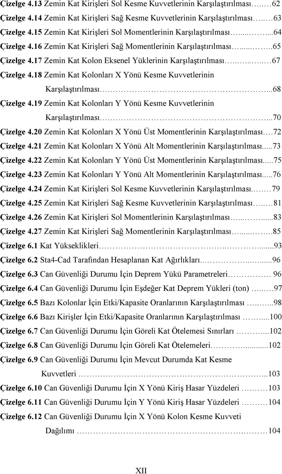 17 Zemin Kat Kolon Eksenel Yüklerinin Karşılaştırılması....... 67 Çizelge 4.18 Zemin Kat Kolonları X Yönü Kesme Kuvvetlerinin Karşılaştırılması....68 Çizelge 4.